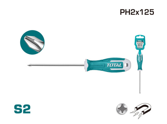 TOTAL Phillips Screwdriver PH2*125mm -THT26PH2125