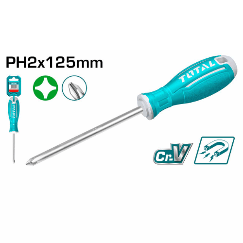 TOTAL Phillips Screwdriver PH2*125mm -THT26PH2125