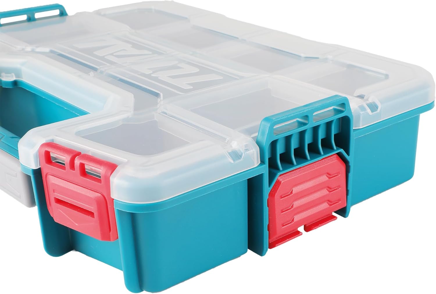 TOTAL TPBX1121 Plastic Organizer 12" Stackable Storage Box with Removable Dividers