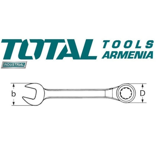 TOTAL Ratchet Spanner 8mm -TCSPAR081