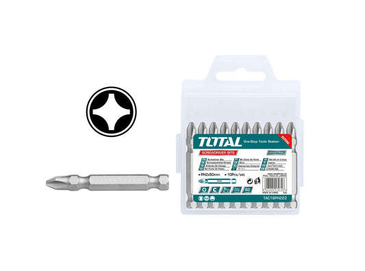 TOTAL SCREWDRIVER BIT MAGNETIC PH2 50mm 10PCS -TAC16PH223