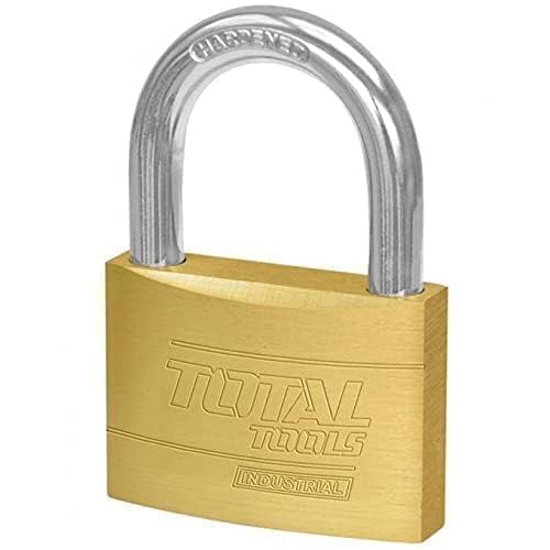TOTAL Solid Brass Padlock â€“ Heavy-Duty Security Lock with Hardened Shackle