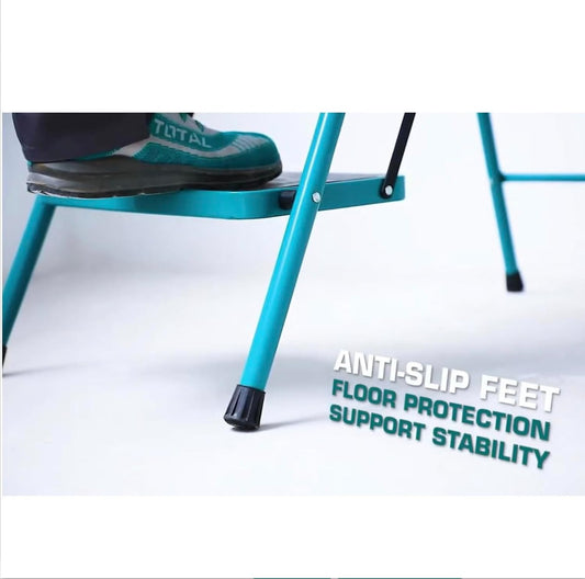 TOTAL Steel Step Ladder 5 Steps, Heavy-Duty, 150kg Load Capacity
