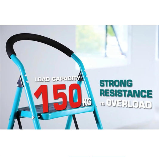 TOTAL Steel Step Ladder 5 Steps, Heavy-Duty, 150kg Load Capacity