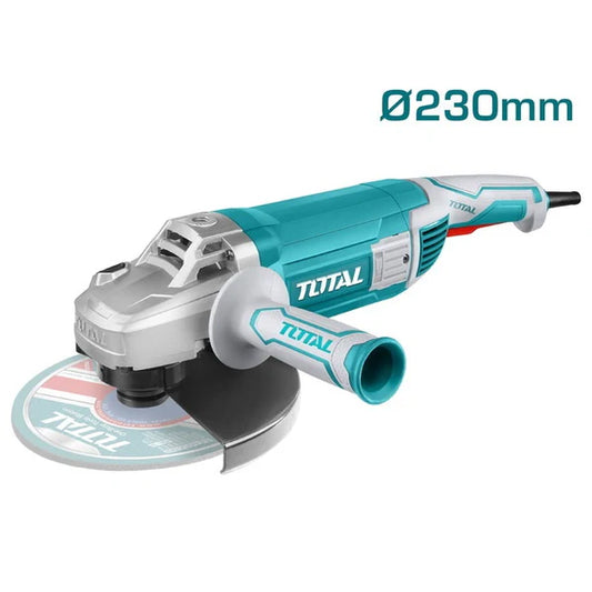 TOTAL Angle Grinder 3000W, 230mm Disc, Heavy Duty Corded Grinder