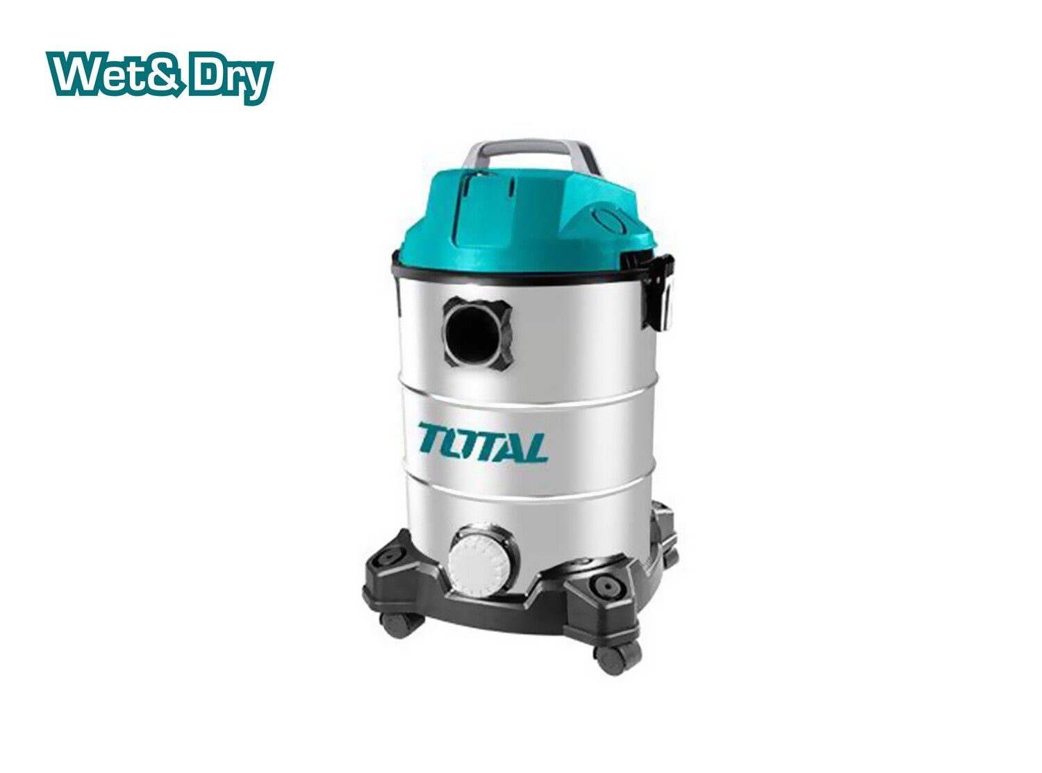 TOTAL TVC13301 Wet & Dry Vacuum Cleaner 1300W 30L – Industrial Drum Vacuum Cleaner