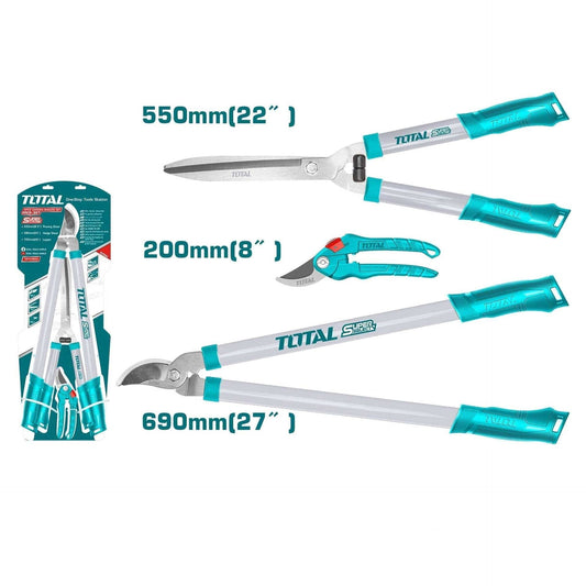 TOTAL3 Pieces Heavy Duty Garden Shears Set