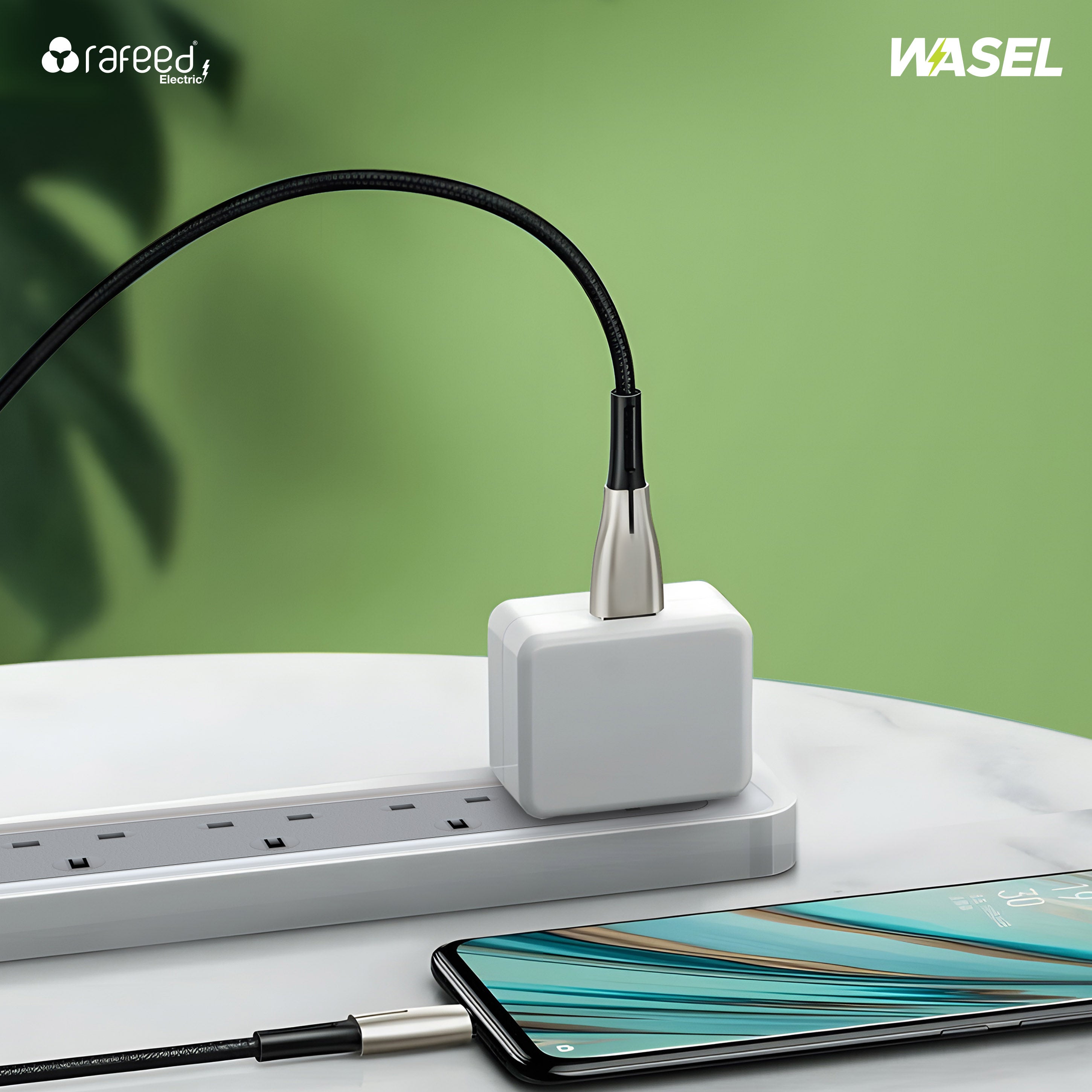 Rafeed Power Extension 5 meters 6 Sockets, on/off Switch, 2990W