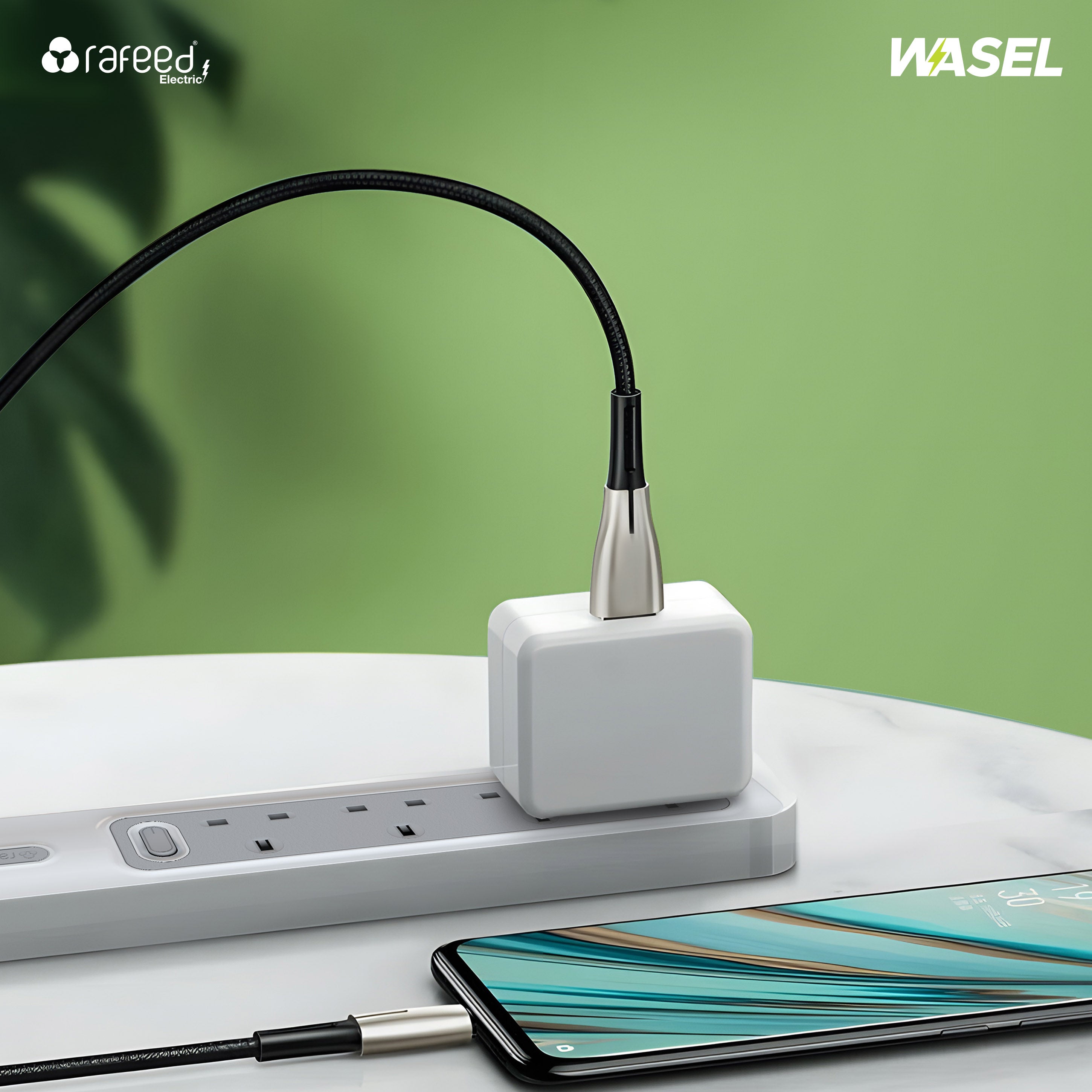 Rafeed Power Extension 5 meters 6 Sockets, on/off Switch, 2990W