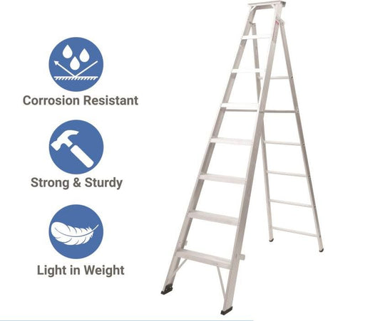 ZAMIL 8 Step Heavy Duty Extendable Ladder DPL8 (2.44m-4.42m)