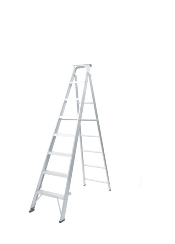 ZAMIL DPL/9 9 Step Heavy Duty Aluminum Extendable Ladder – Dual Purpose Foldable A-Type Extension Ladder (2.74m–5.10m)
