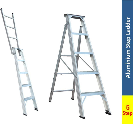 ZAMIL Aluminum Extendable Foldable Ladder 5 Steps
